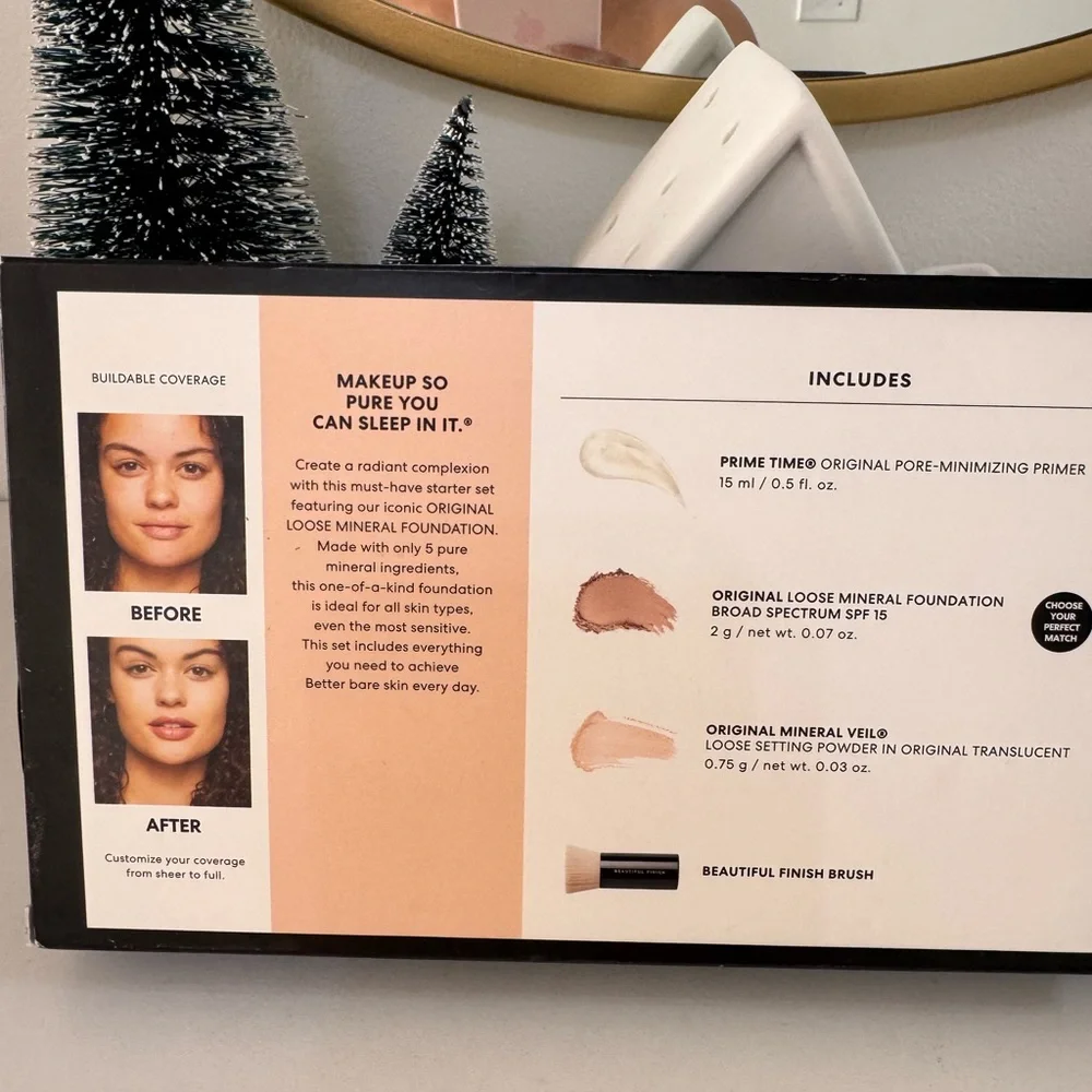 bareMinerals Original Get Started Kit, 4 Piece Mineral MAKEUP SET